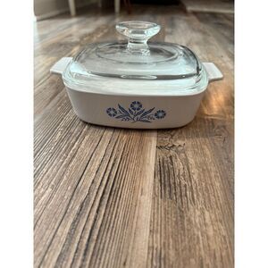 Vintage Corning Ware Blue Cornflower 1 Quart Casserole Dish A-1-B With Lid
